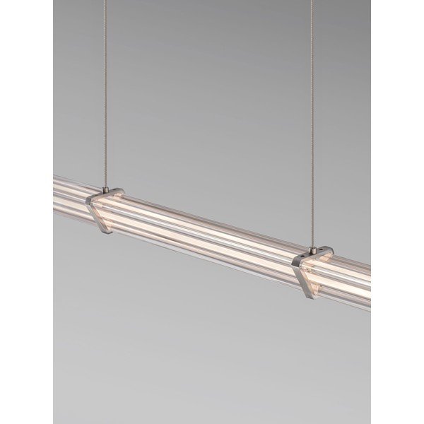 Lustră negru-mat/argintiu-mat LED cu intensitate reglabilă din metal cu abajur din sticlă acrilică Pheme – Nova Luce-image-2