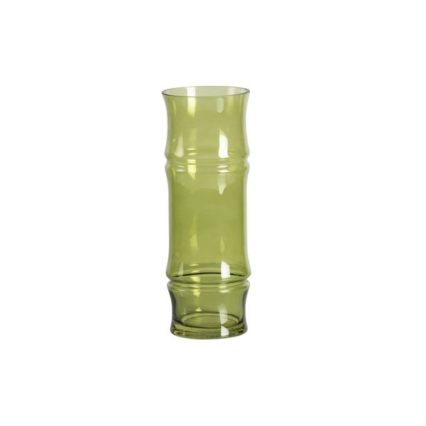 Vază din sticlă WOOOD Kane, înălțime 30 cm, verde
