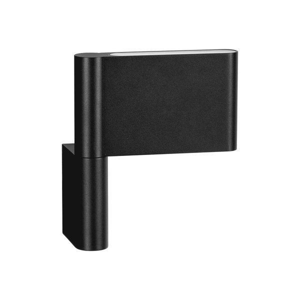 Aplică de perete negru-mat LED cu structură flexibilă din aluminiu Flusso – Nova Luce