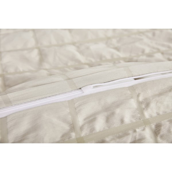 Lenjerie de pat bej din țesătură crep pentru pat de o persoană 140x200 cm Naomi – My House-image-2