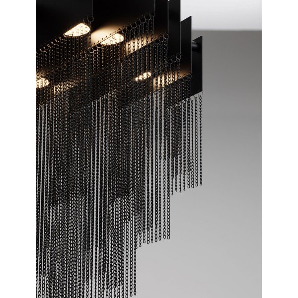 Lustră negru-mat LED cu intensitate reglabilă din oțel Revια – Nova Luce-image-2
