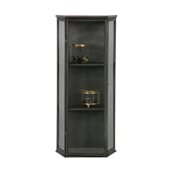 Vitrină din metal BePureHome Trophy, negru-image-1