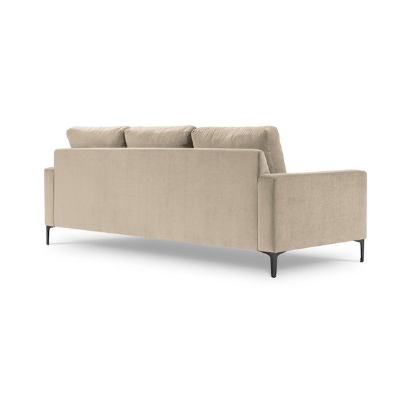 Canapea cu tapițerie din catifea Kooko Home Harmony, 220 cm, bej-image-3
