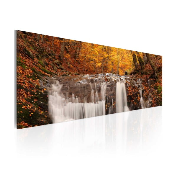 Tablou pe pânză Artgeist Autumn Waterfall, 120 x 40 cm