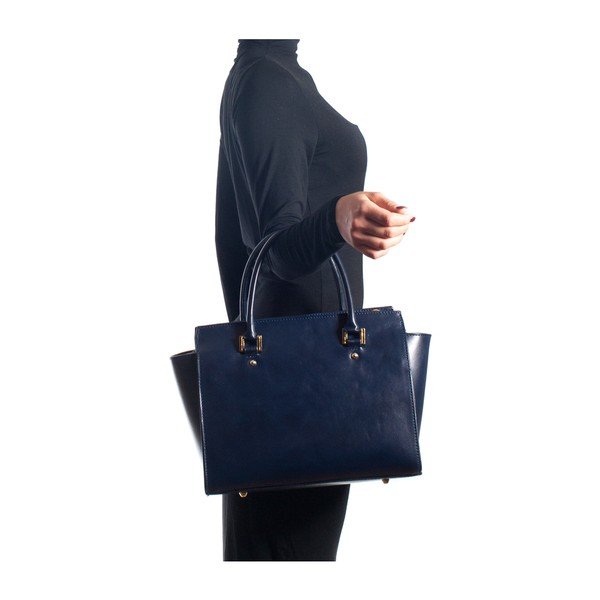 Geantă din piele Isabella Rhea 3017 Blue-image-3