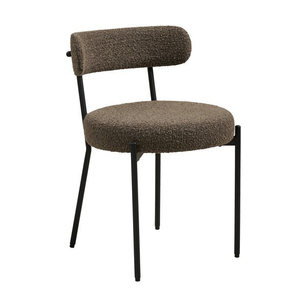 Scaun de dining maro tapițat Badalona – House Nordic