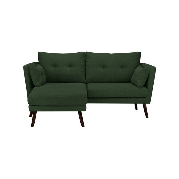 Canapea cu 3 locuri Mazzini Sofas Elena, cu șezlong pe partea stângă, verde-image-4