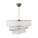 Lustră albă/aurie cu abajur textil ø 40 cm Couper – Opviq lights