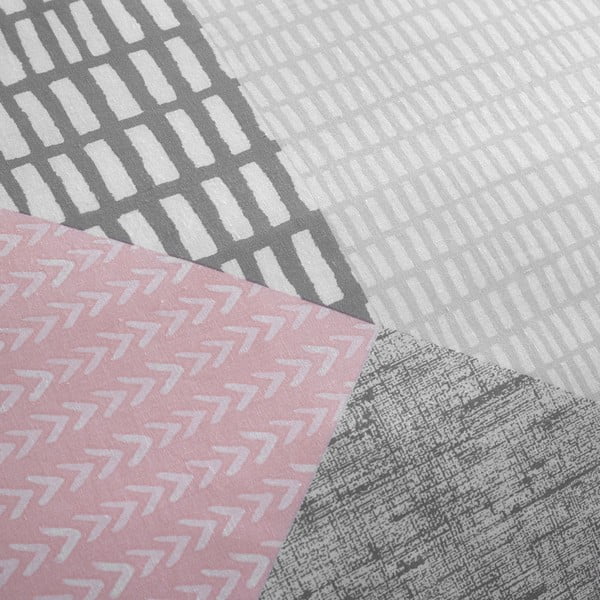 Lenjerie de pat roz pentru pat de o persoană 135x200 cm Larsson Geo – Catherine Lansfield-image-3