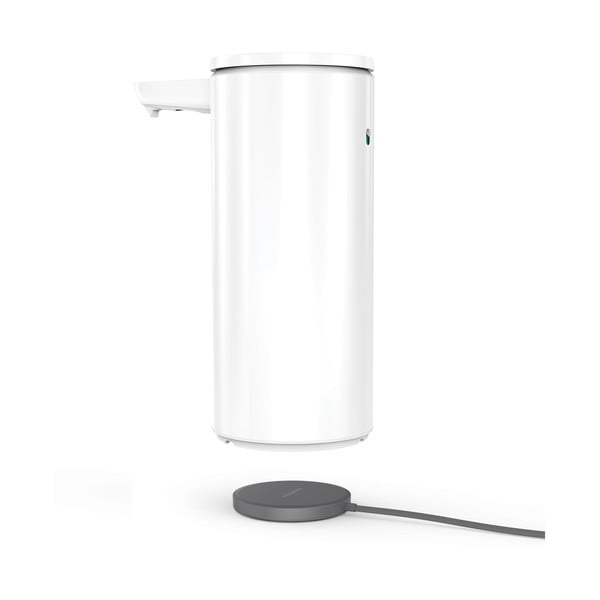 Dozator de săpun lichid alb automat din metal 414 ml – simplehuman-image-4