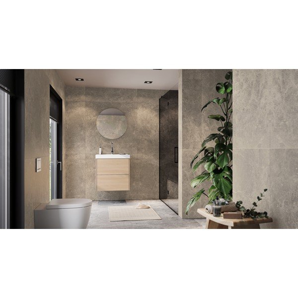 Dulap sub chiuvetă în culoare naturală suspendat cu aspect de lemn de stejar 61x65 cm Bodera – Germania-image-2