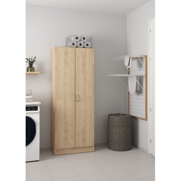 Șifonier în culoare naturală cu aspect de lemn de stejar 70x181x36 cm Focus – Tvilum-image-1