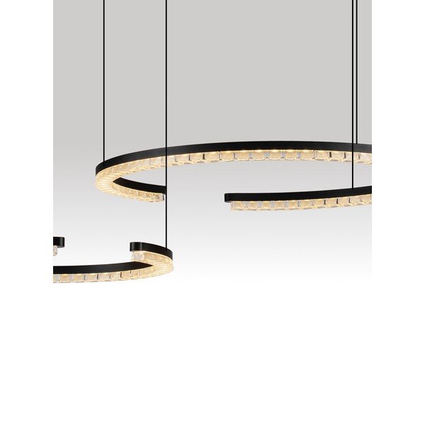 Lustră negru-mat LED cu intensitate reglabilă din aluminiu Greamy – Nova Luce-image-2