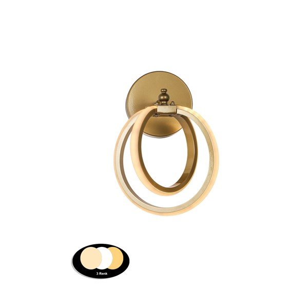 Aplică de perete bronz LED din metal Sezen – Squid Lighting-image-2