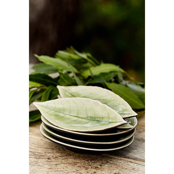 Platou mic din gresie ceramică Costa Nova Riviera, lungime 18 cm, verde-image-1