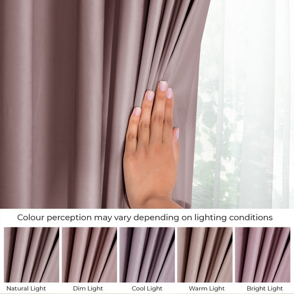 Draperie maro deschis dimout (semi-opacă) din catifea 140x270 cm Eyelets – Restilo-image-4