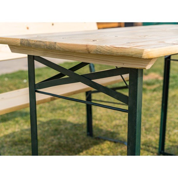 Set de dining pentru grădină din lemn pentru patru persoane – Happy Green-image-2