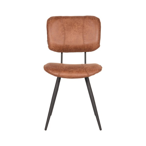 Scaune de dining maro coniac 2 buc. din piele Fos – LABEL51-image-2