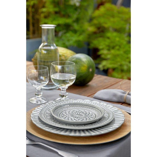 Farfurie din gresie ceramică Costa Nova Cristal, ⌀ 28 cm, gri-image-1
