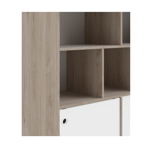 Bibliotecă Tvilum Roma, 99x176 cm, alb-natural-image-1