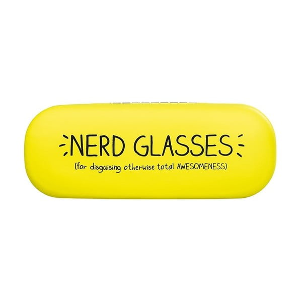 Etui pentru ochelari Happy Jackson Nerd Glasses, galben
