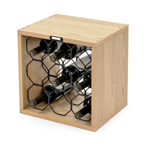 Raft pentru sticle de vin cu aspect de lemn de fag număr sticle 9 – Compactor-image-2