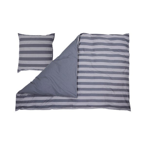 Lenjerie de pat din bumbac percal gri 200x140 cm Pure - Bahne & CO