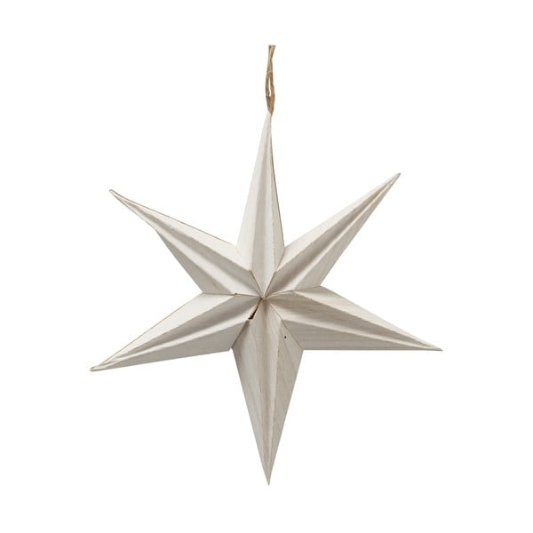 Decorațiune suspendată de Crăciun din hârtie în formă de stea Boltze Kassia, ø 20 cm, alb