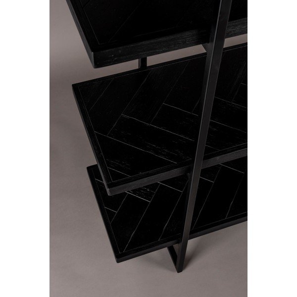 Bibliotecă cu aspect de lemn exotic neagră 140x146 cm Class - Dutchbone-image-1