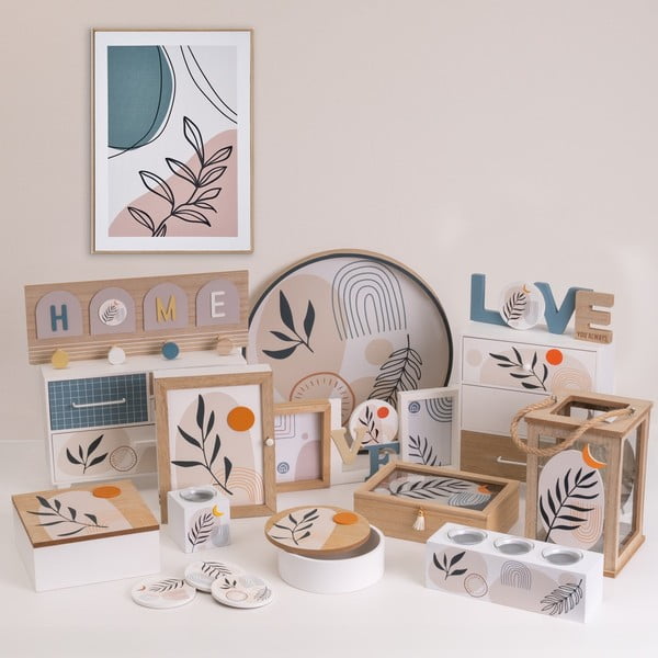 Cutii de depozitare 2 buc. cu capac, decorative ø 20x8,5 cm – Casa Selección-image-1