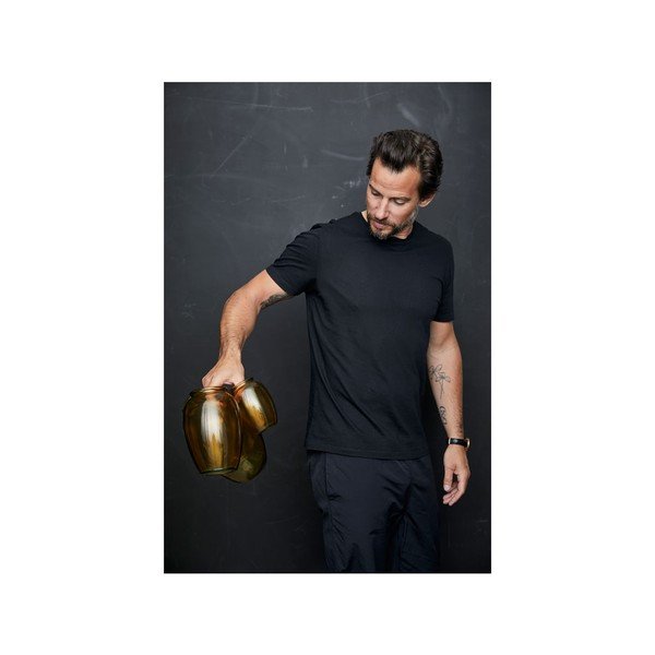 Vază de sticlă Bitz Kusintha, ø 17,5 cm, galben-image-2