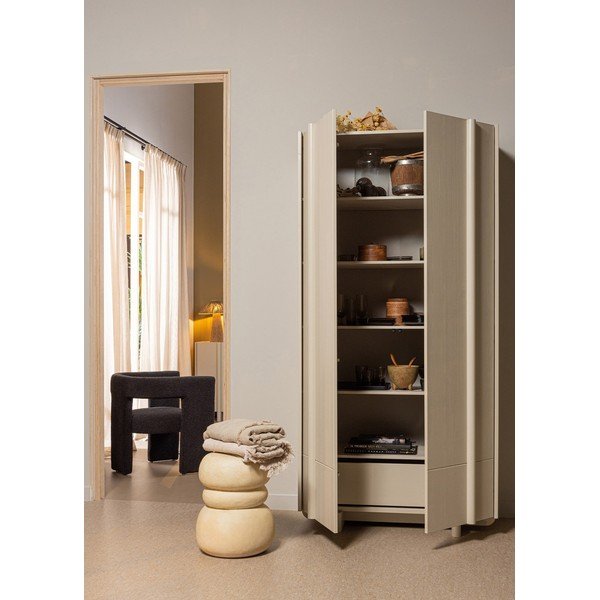 Dulap modular crem din lemn masiv de pin 101x210 cm Basu – WOOOD-image-4