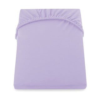 Cearșaf de pat cu elastic DecoKing Nephrite Violet, 180–200 cm, violet deschis