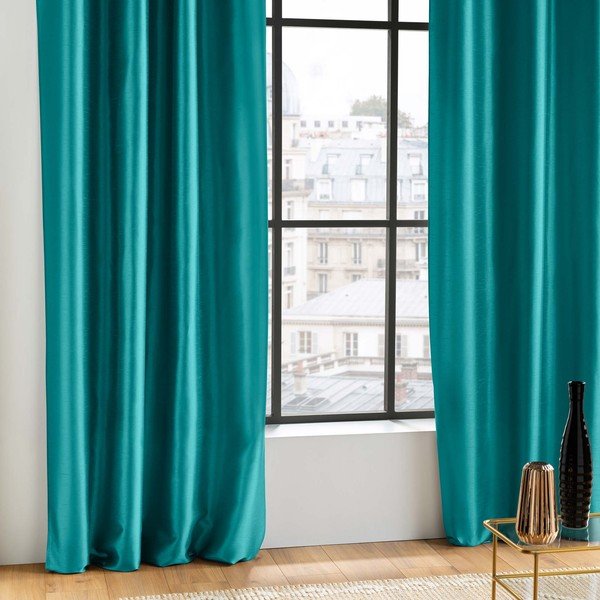 Draperie albastră din microsatin 140x240 cm Shana – douceur d'intérieur-image-2