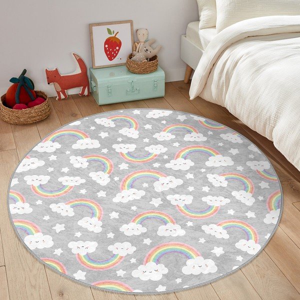 Covor pentru copii gri ø 120 cm Comfort – Mila Home-image-2