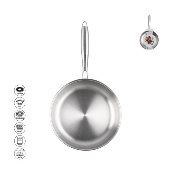 Tigaie din oțel inoxidabil ø 24 cm Steela – Orion-image-3