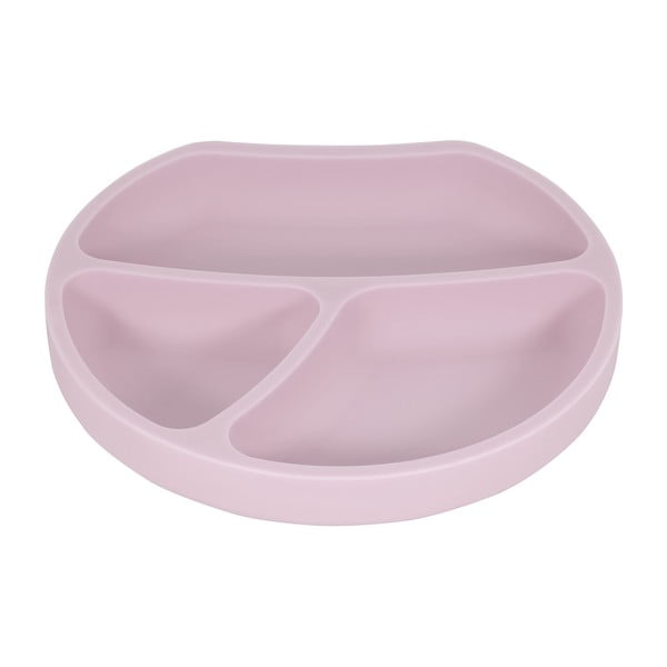 Farfurie pentru copii roz-deschis din silicon 19x20,5 cm – Kindsgut-image-2