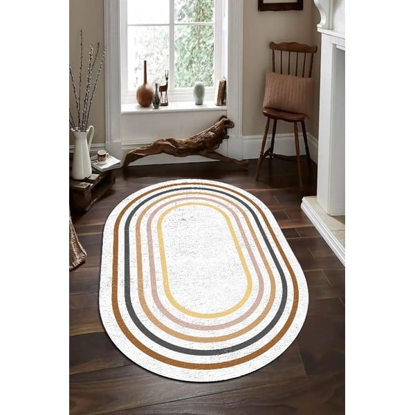 Covor alb de tip traversă 80x200 cm – Rizzoli-image-1