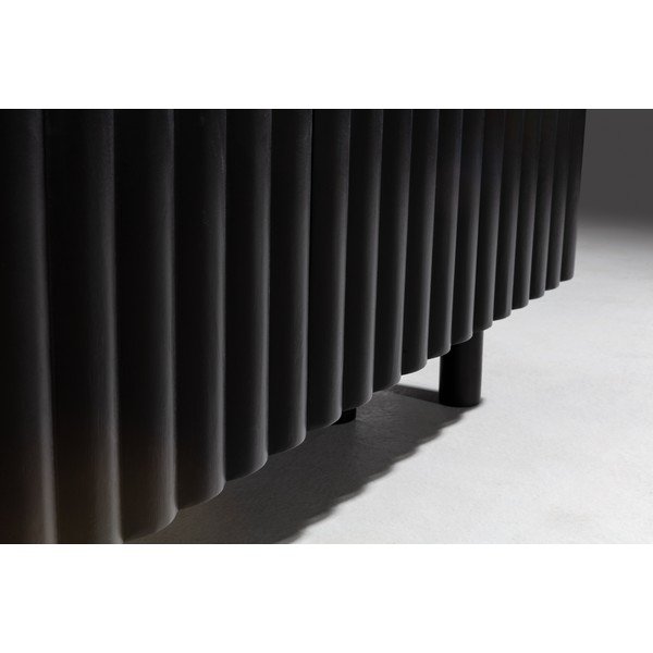 Comodă TV neagră din lemn de mango 160x55x40 cm Tamira – MOME-image-2