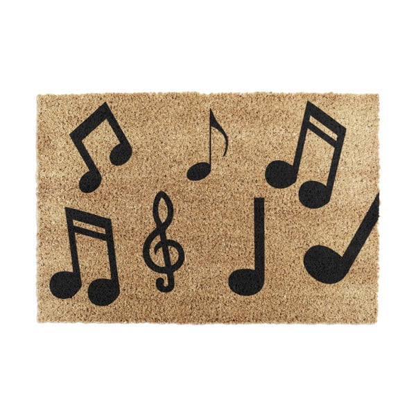 Covoraș de intrare din fibre de nucă de cocos 40x60 cm Music Notes – Artsy Doormats