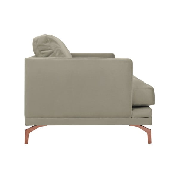 Canapea cu 3 locuri și picioare metalice aurii Windsor & Co Sofas Jupiter, bej-image-2