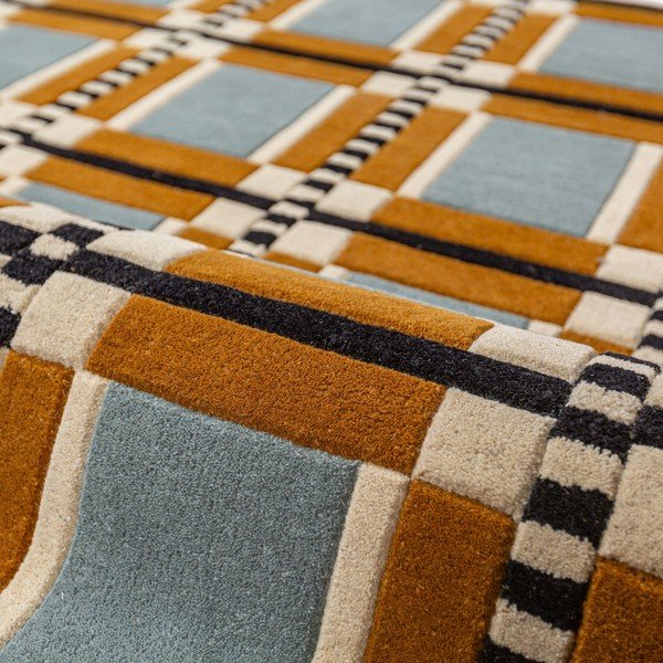 Covor țesut manual din lână 140x200 cm Quadro Wool – Flair Rugs-image-3