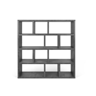 Bibliotecă gri cu aspect de beton Berlin TemaHome, înălțime 159 cm