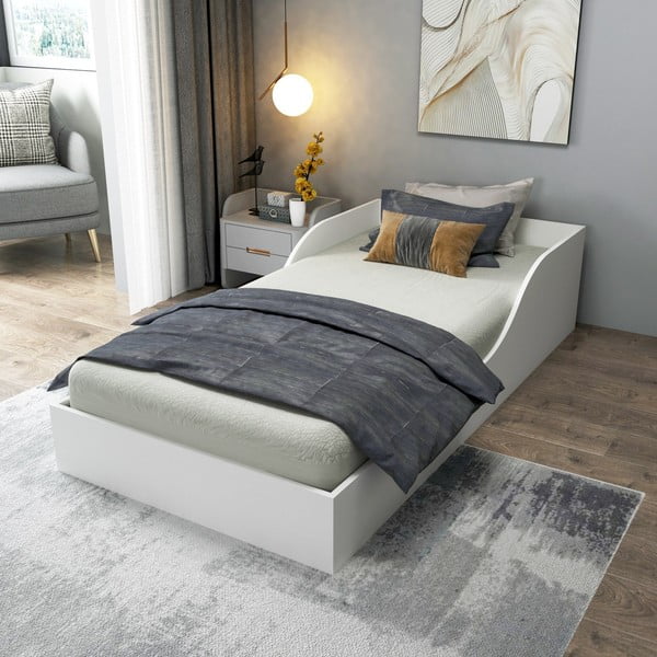Pat alb 90x190 cm Oya – Kalune Design-image-1