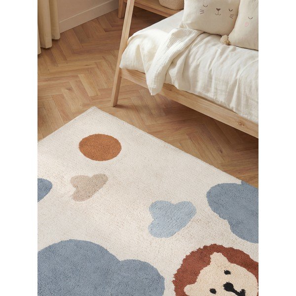 Covor pentru copii crem lavabil/țesut manual din bumbac 140x200 cm Snuggle Lionel – Hanse Home-image-3