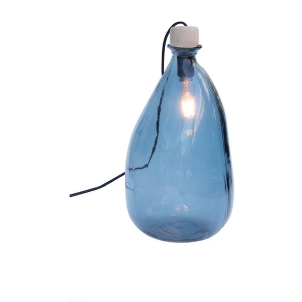 Corp de iluminat din sticlă reciclată Velvet Atelier Tropez, ø 34 cm, albastru