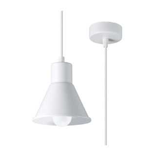 Lustră albă cu abajur din metal 14x14 cm Martina - Nice Lamps