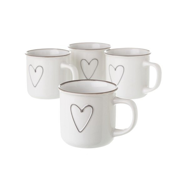 Cană din ceramică Unimasa Star, 325 ml, alb-image-1