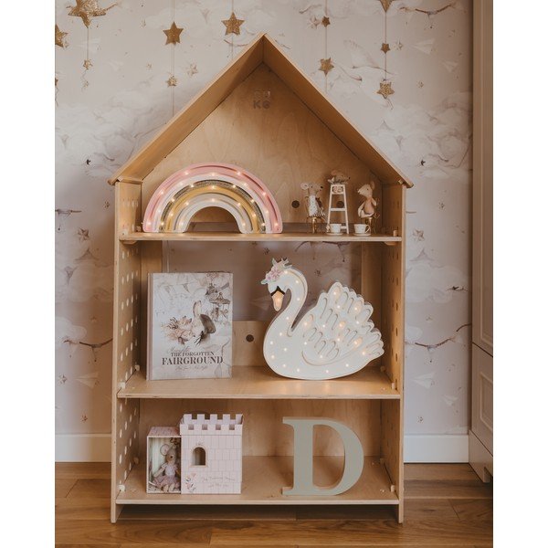 Veioză colorată din lemn de pin Little Lights Rainbow, lățime 35 cm-image-3