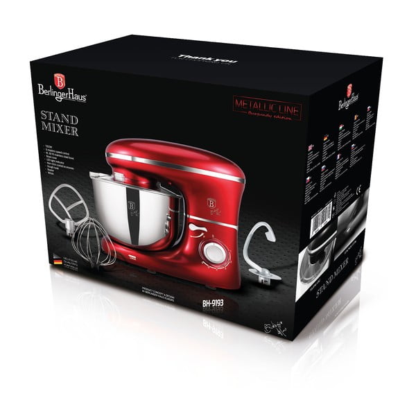 Robot de bucătărie roșu Burgundy Metallic Line - BerlingerHaus-image-4